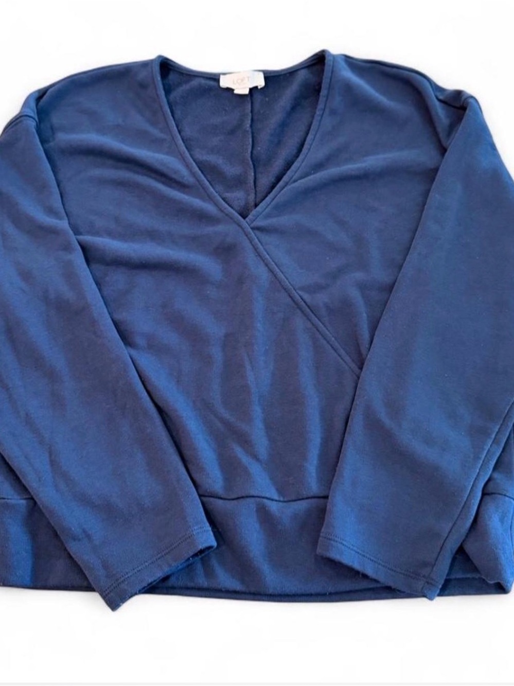 LOFT Navy Knit Pullover Top